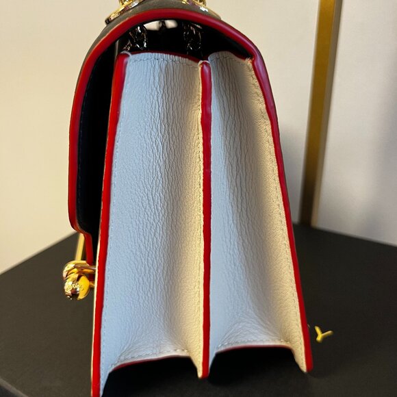 Strathberry East/West bag in bi color Black/Diamond with Fire Edge - Picture 3 of 12